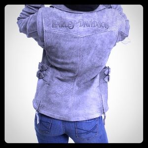 Harley Davidson Grey Lambskin Leather